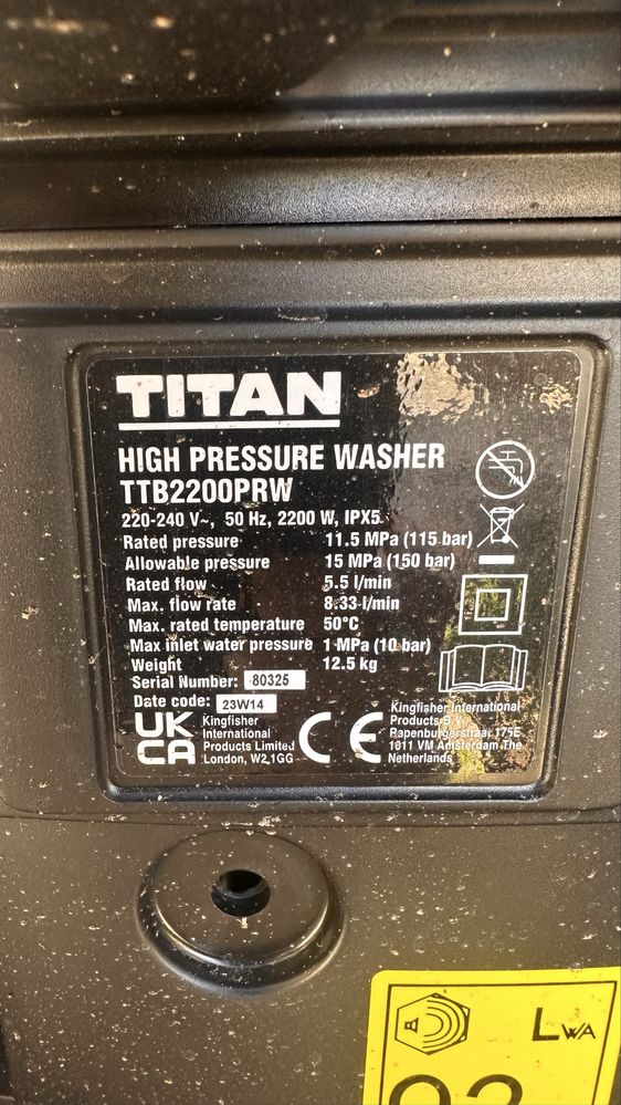 Мийка високого тиску Titan 150bar