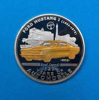 Palau 5 dolarów 2012, Ford Mustang, piękny stan, lustro, srebro 0,925