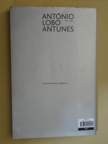 Terceiro Livro de Crónicas de António Lobo Antunes - 1ª Edição