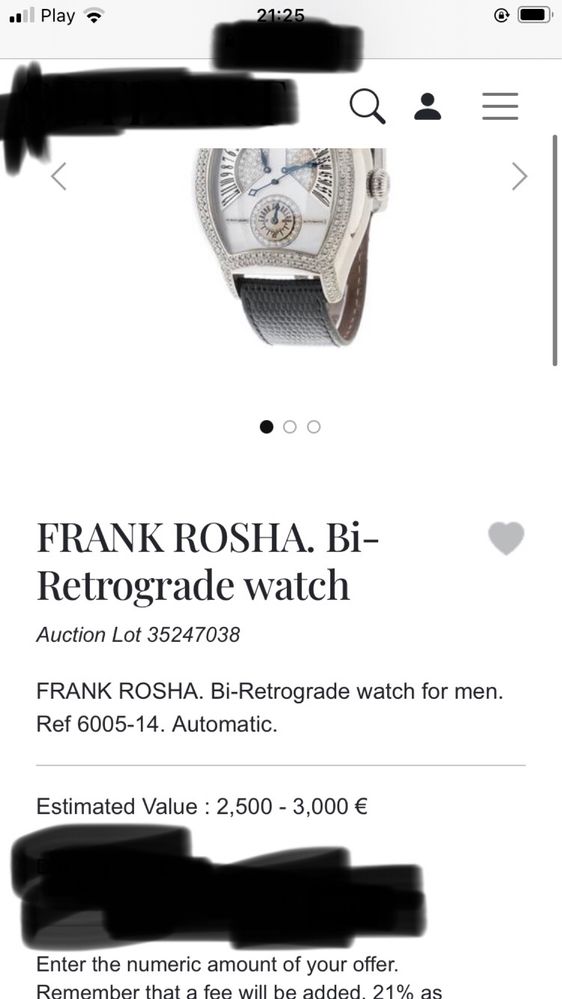 Zegarek Frank Rosha szafiroweautomat spr unikat ładny.