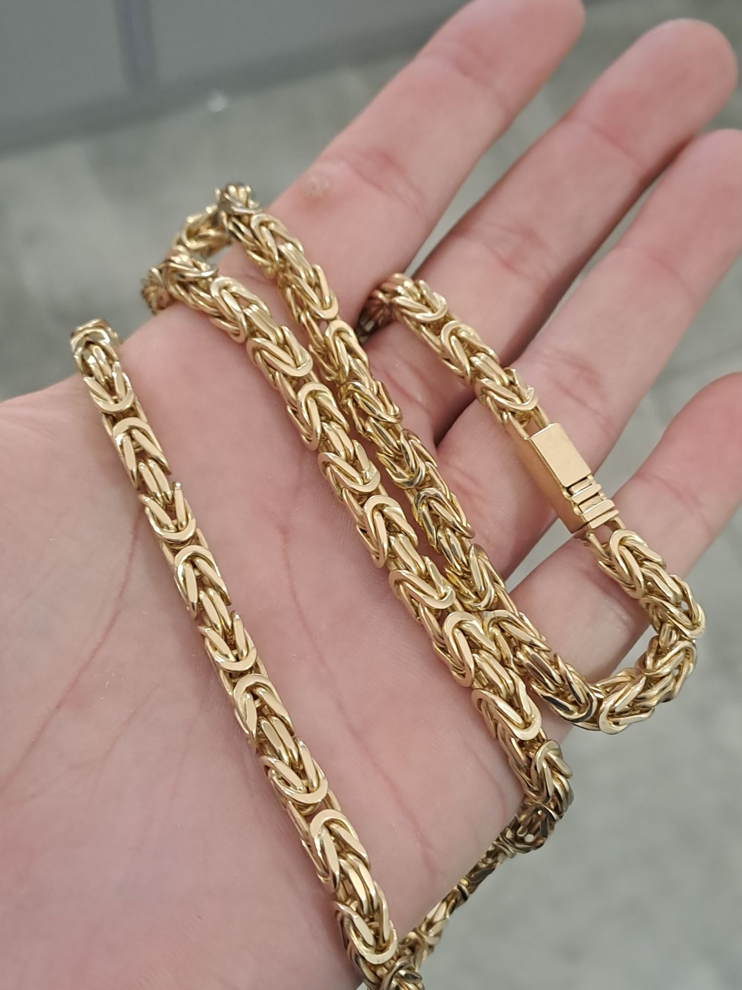 Złoty łańcuszek splot KRÓLEWSKI  585 Nowy 60 cm
