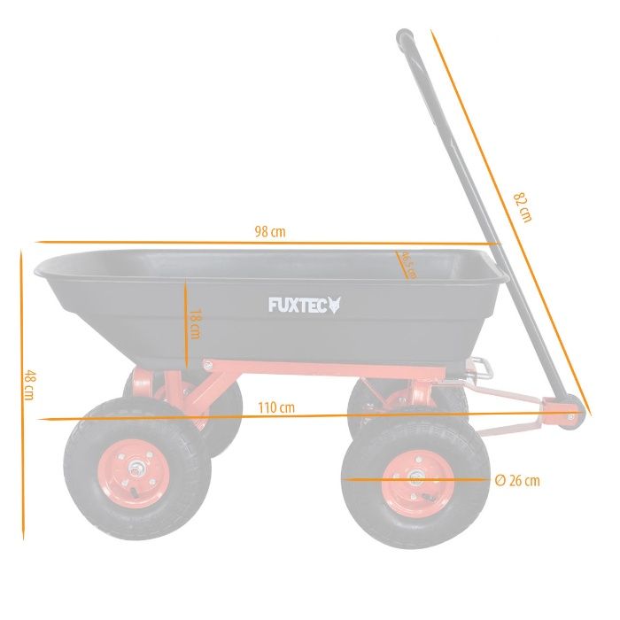 Wózek taczka ogrodowa do 250kg FUXTEC GRATIS DOSTAWA