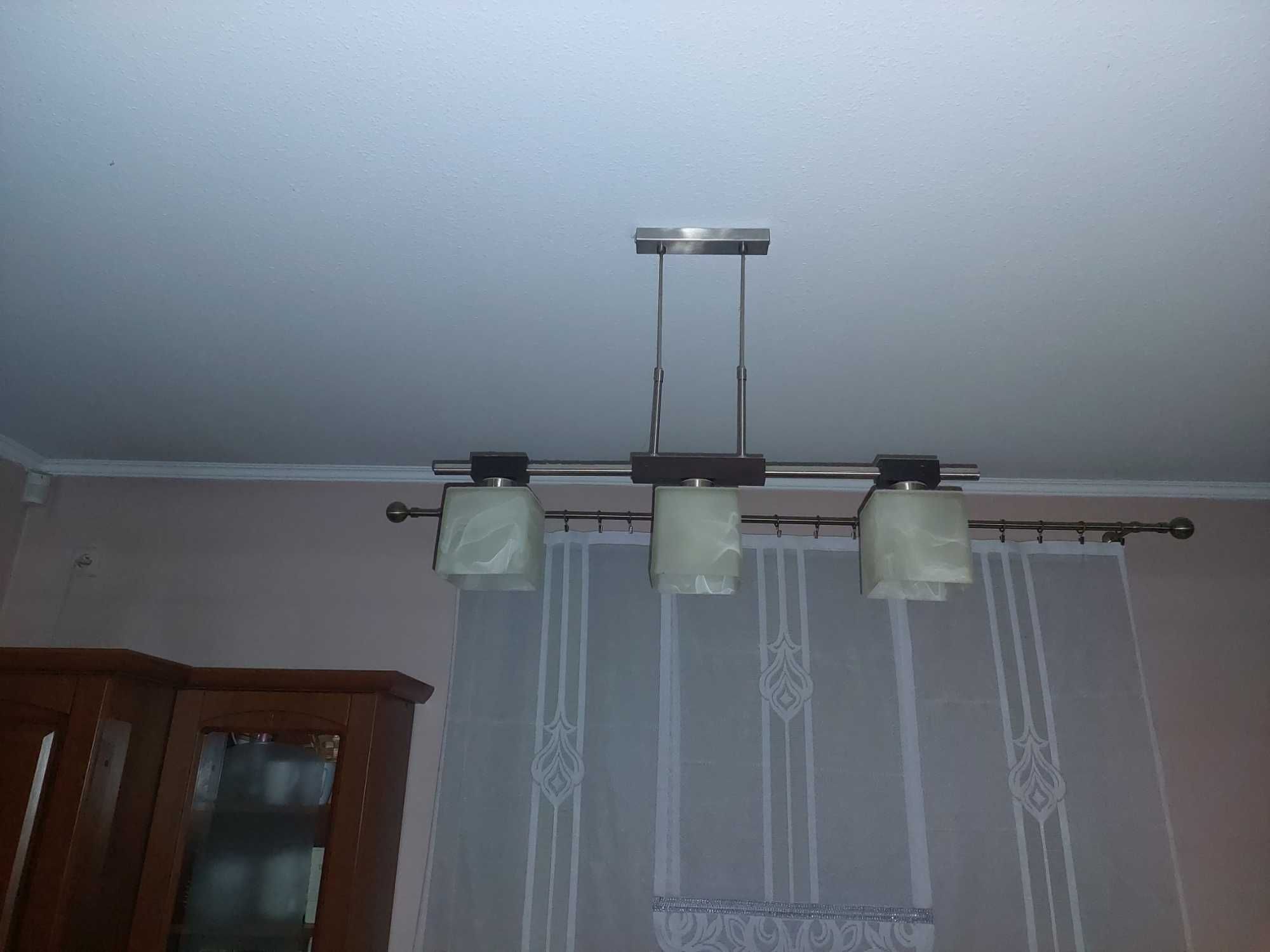 Lampa wisząca - szklane klosze stan bdb