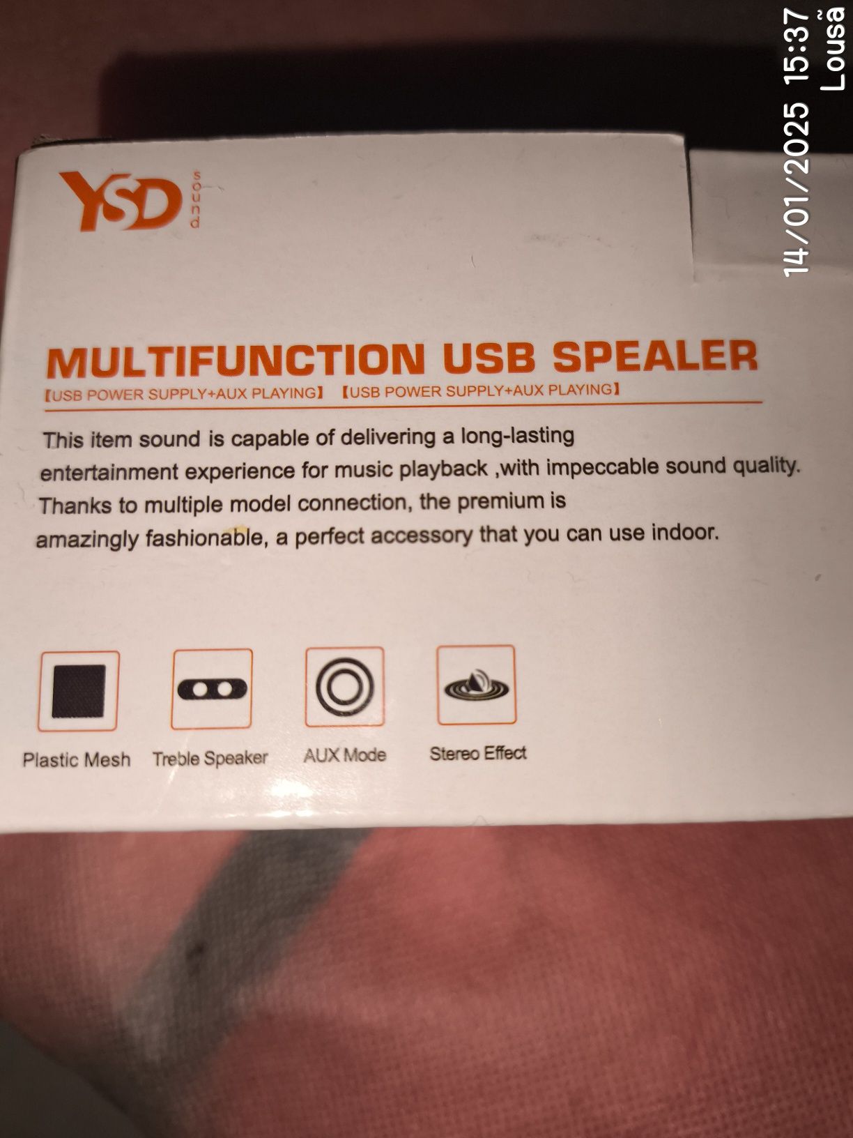 SOUNDBAR com alimentação via USB
