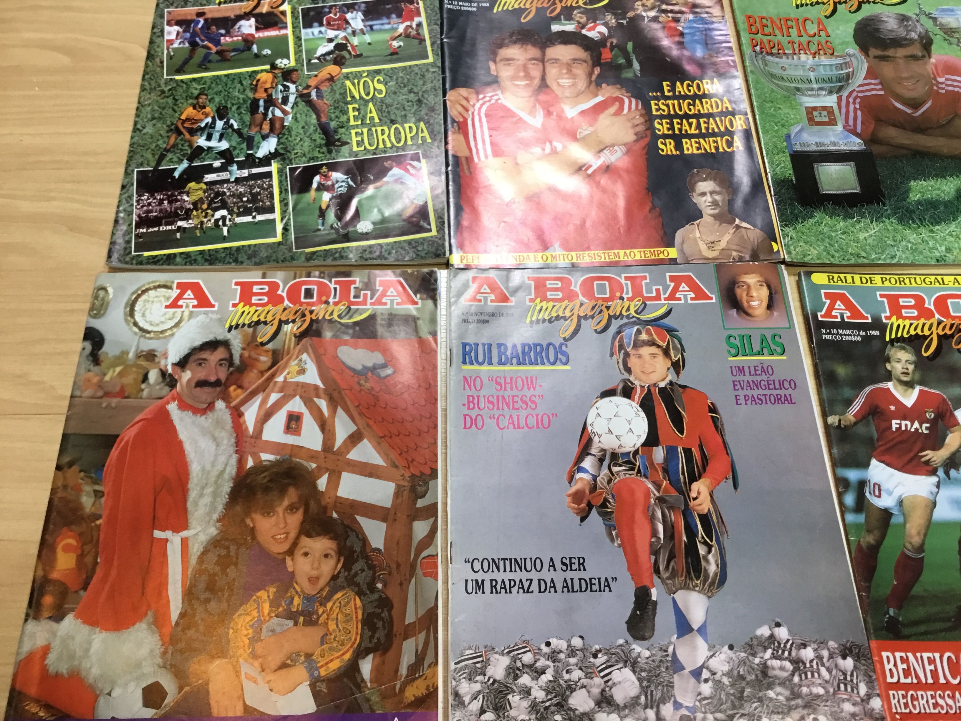 Lote de 6 revistas dos anos 80 A bola Mazazine e um jornal