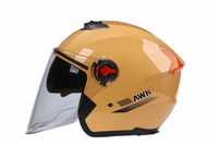 KASK motocyklowy, otwarty + blenda, Nowy, Okazja + GRATIS