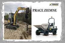 Wynajem minikoparki 2,6t (opcja z wiertnica) Prace ziemne!