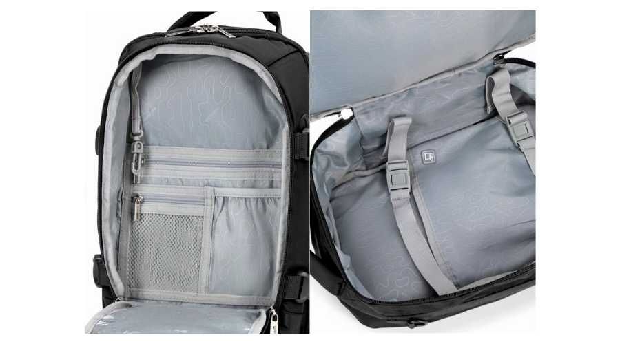 Plecak do samolotu czarny bagaż podręczny Wittchen Wizz Air 40x25x20cm