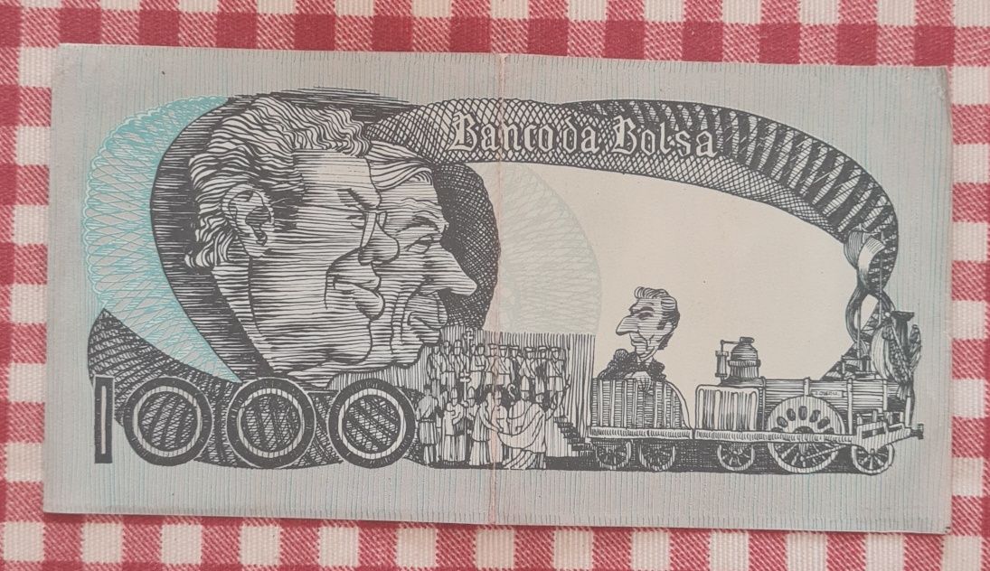 Nota de 1000 Escudos da Caricatura do Sá Carneiro