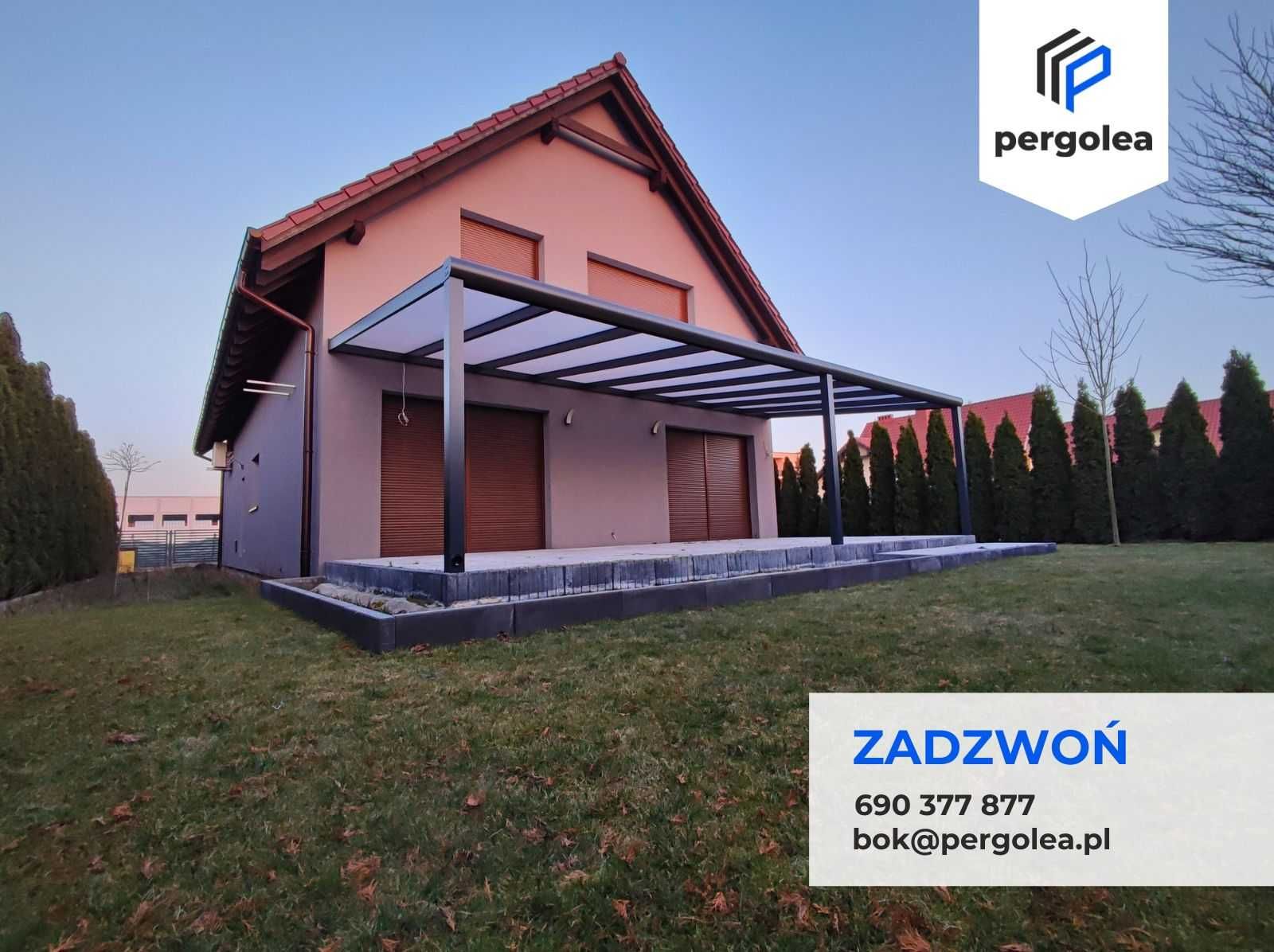 Zadaszenie Tarasu 6x3 z montażem Aluminium + Poliwęglan 16 mm ZAMÓW!