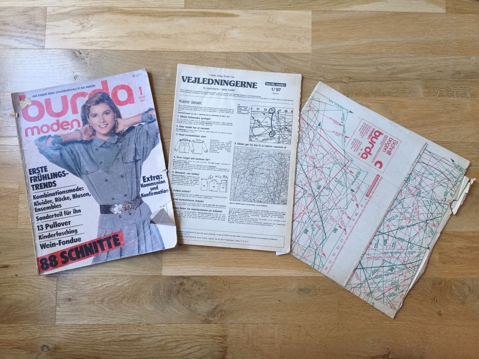 Burda Moden z 1987 roku z wykrojami