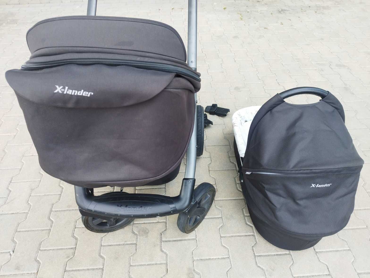 Premium wózek X-Lander X-Move, gondola, adaptery + plecak i dodatki