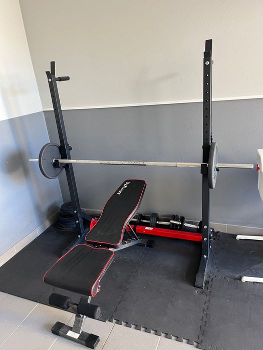 Musculação | pesos livres | barra | rack | banco