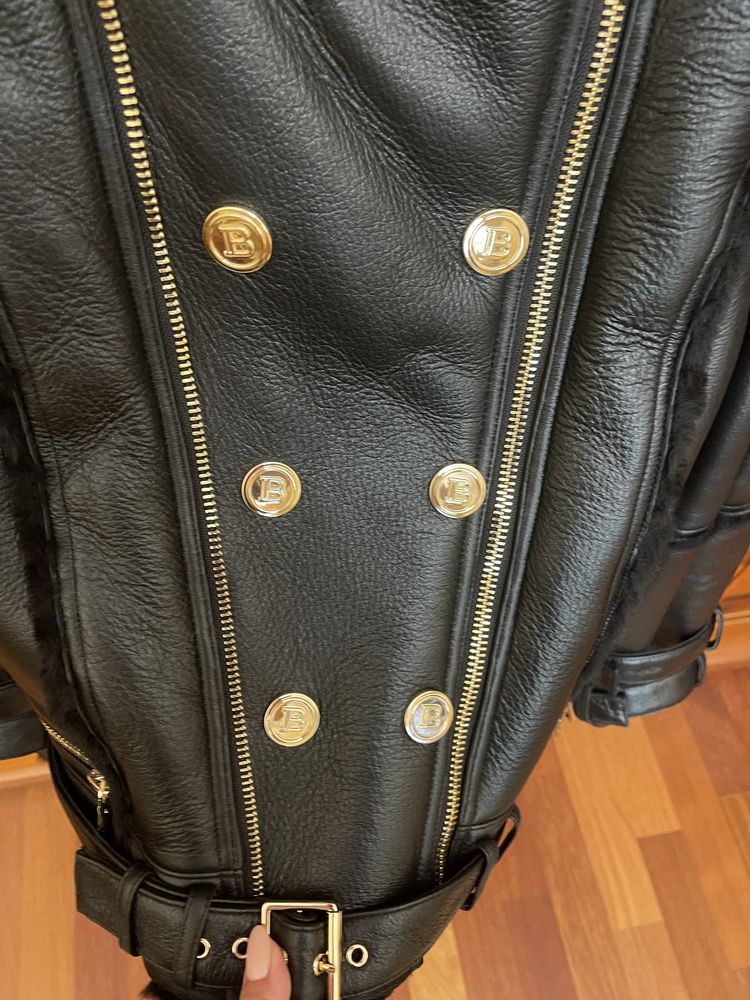 Дублянка BALMAIN жіноча. Натуральна шкіра. Нова! Розмір Л.
