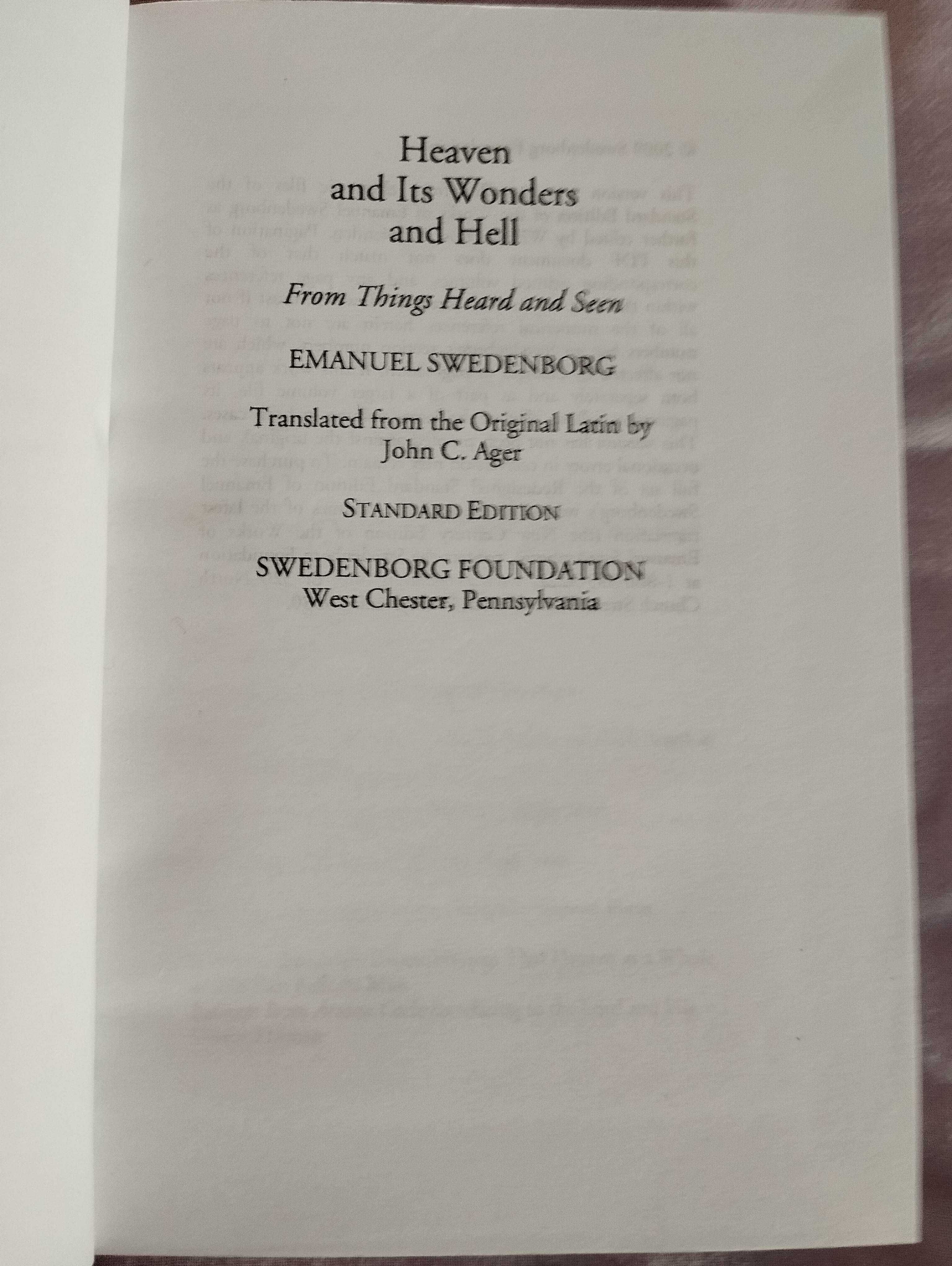 Heaven and Its Wonders and Hell - Emanuel Swedenborg