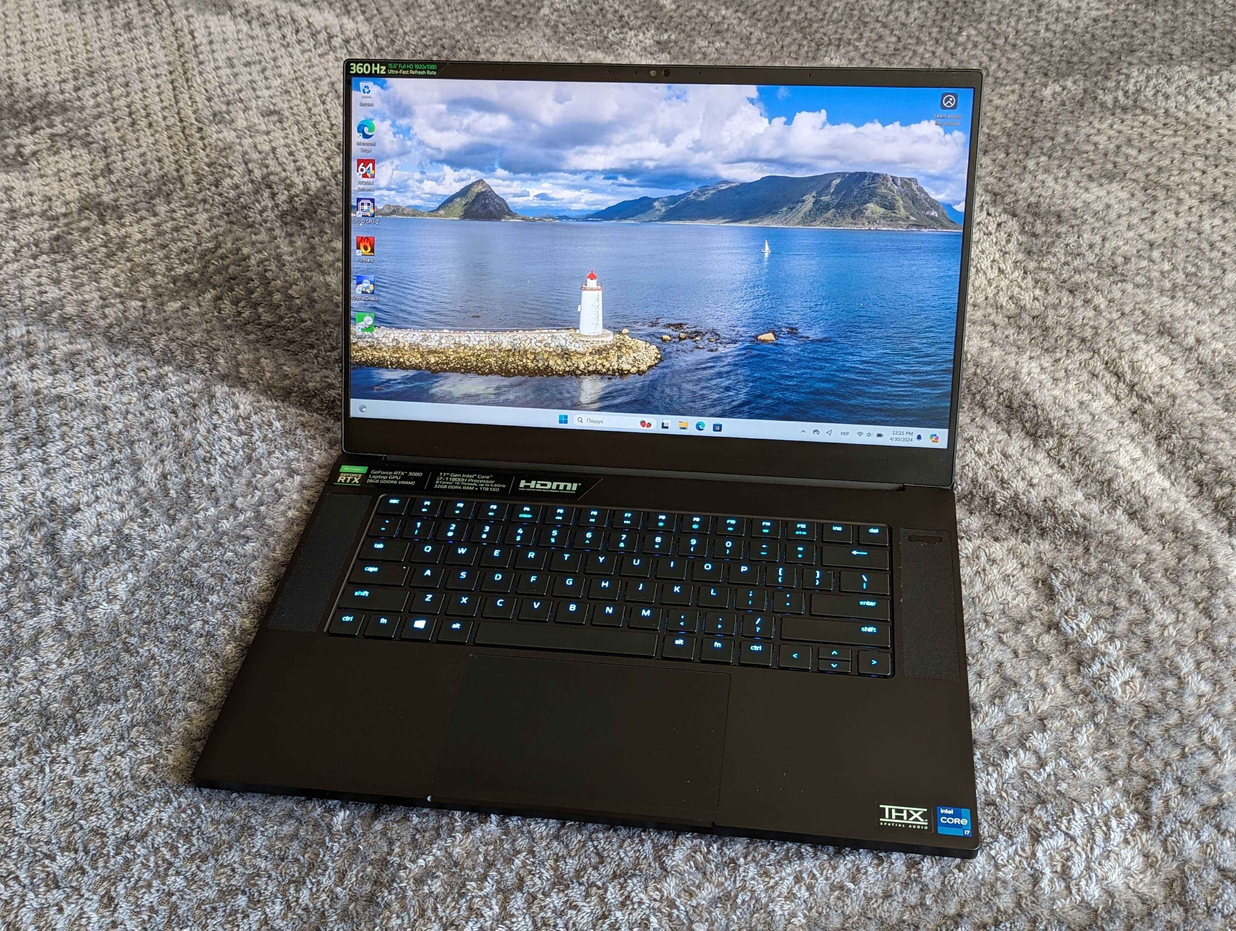 Razer Blade 15 Advanced i7 11800H RTX 3080 8Gb 32GB 1Tb SSD 360Hz