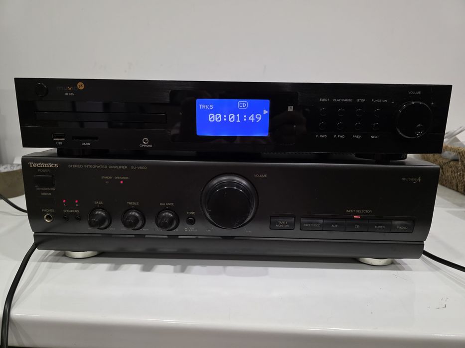 Wzmacniacz Technics SU-V500 z Odtwarzaczem Muvid IR 915