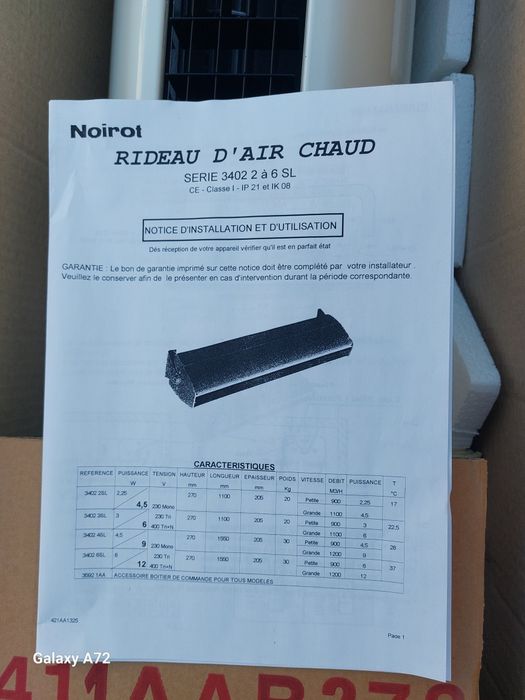 Kurtyna powietrzna nagrzewnica ze sterownikiem