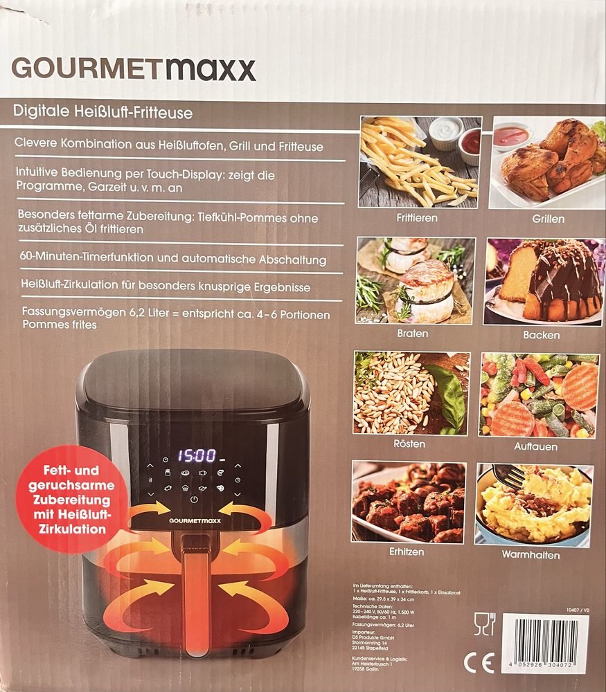 Frytownica beztłuszczowa Gourmetmaxx 6,2l NOWA