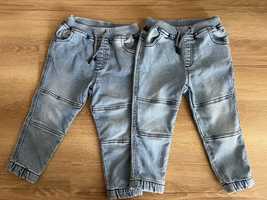 Spodnie jeansowe i szorty coccodrillo i H&M 98 blizniaki