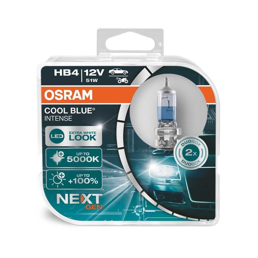 Lâmpadas Osram Cool Blue Intense Next GEN 5000K +100% H1/H4/H7/H8/H11