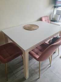 Stół rozkładany biały 80x120x78