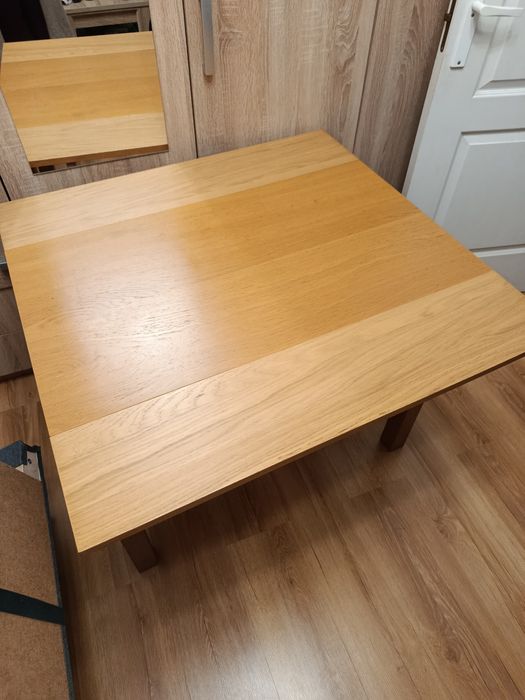 IKEA Stół Drewniany Naturalny Rozkładany 90x50 cm