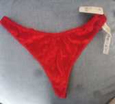 Tanga / fio dental vermelho em veludo