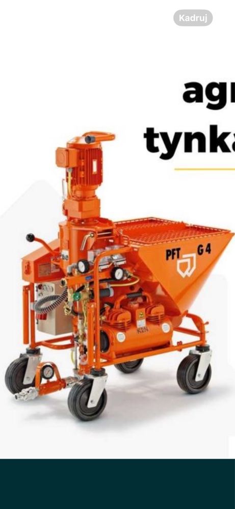 Wynajem agregatu tynkarskiego PFT 4G light