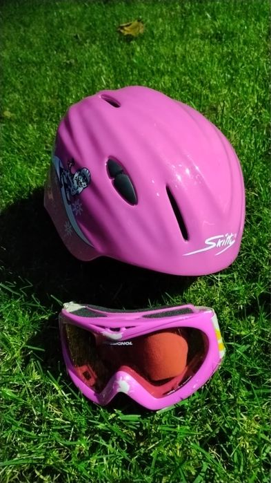 Kask i gogle na narty snowboard rozmiar kasku 53-54 cm