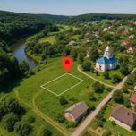 Земельна ділянка 9 соток біля річки та храму. Ідеальна для дому мрії