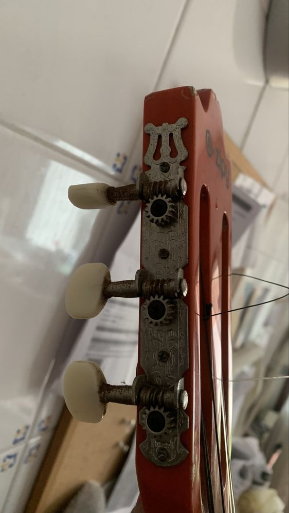 Viola com uma corda partida