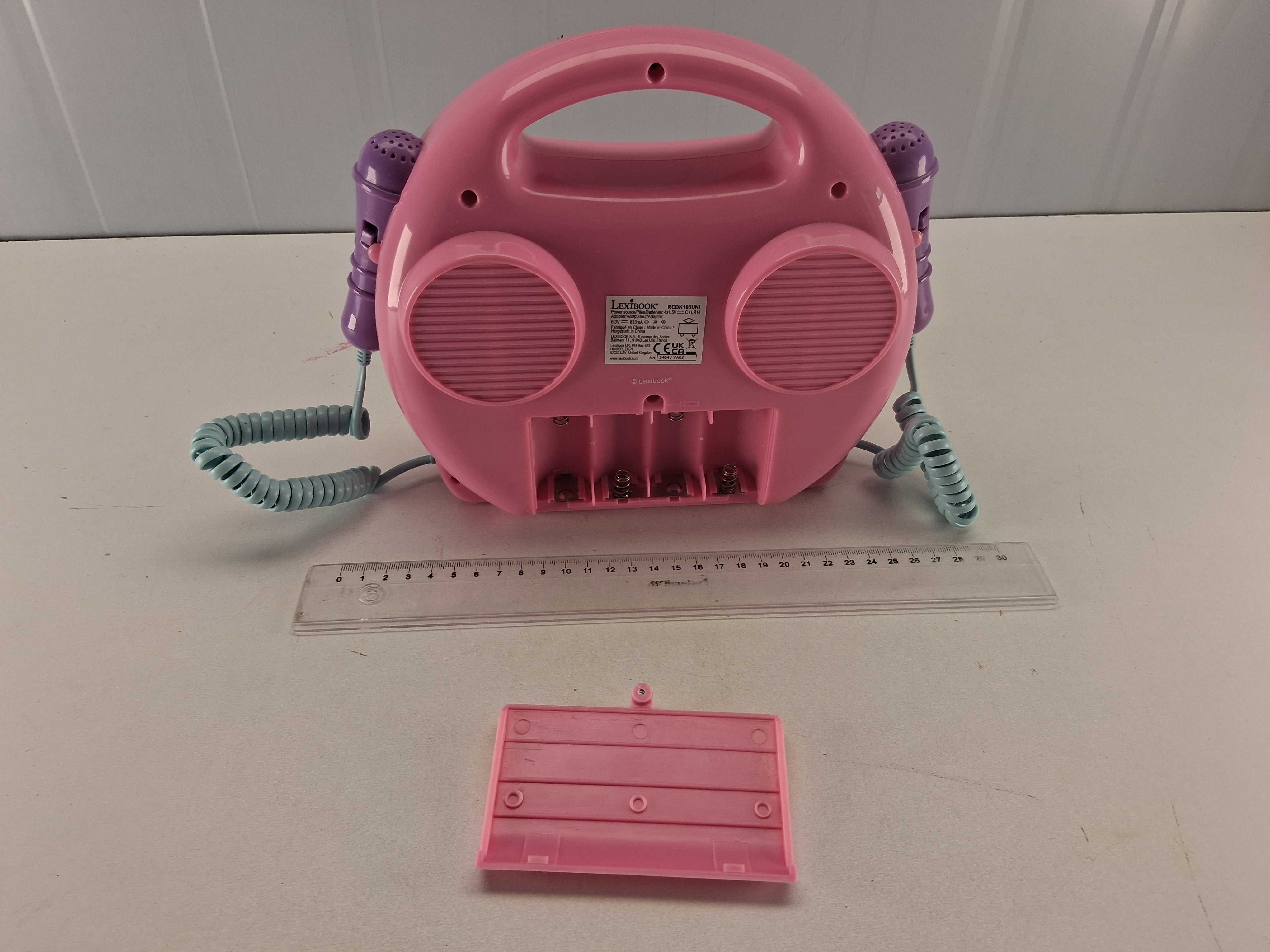 K072 Lexibook Przenośne Karaoke Jednorożec 2 Mikrofony Światła