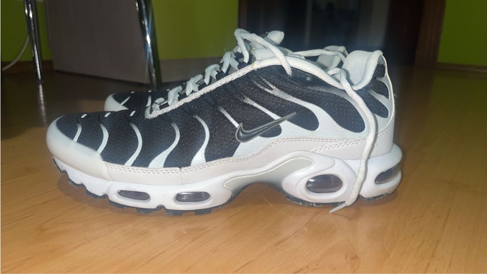 Nike Air Max Plus white black metallic pewter men’s