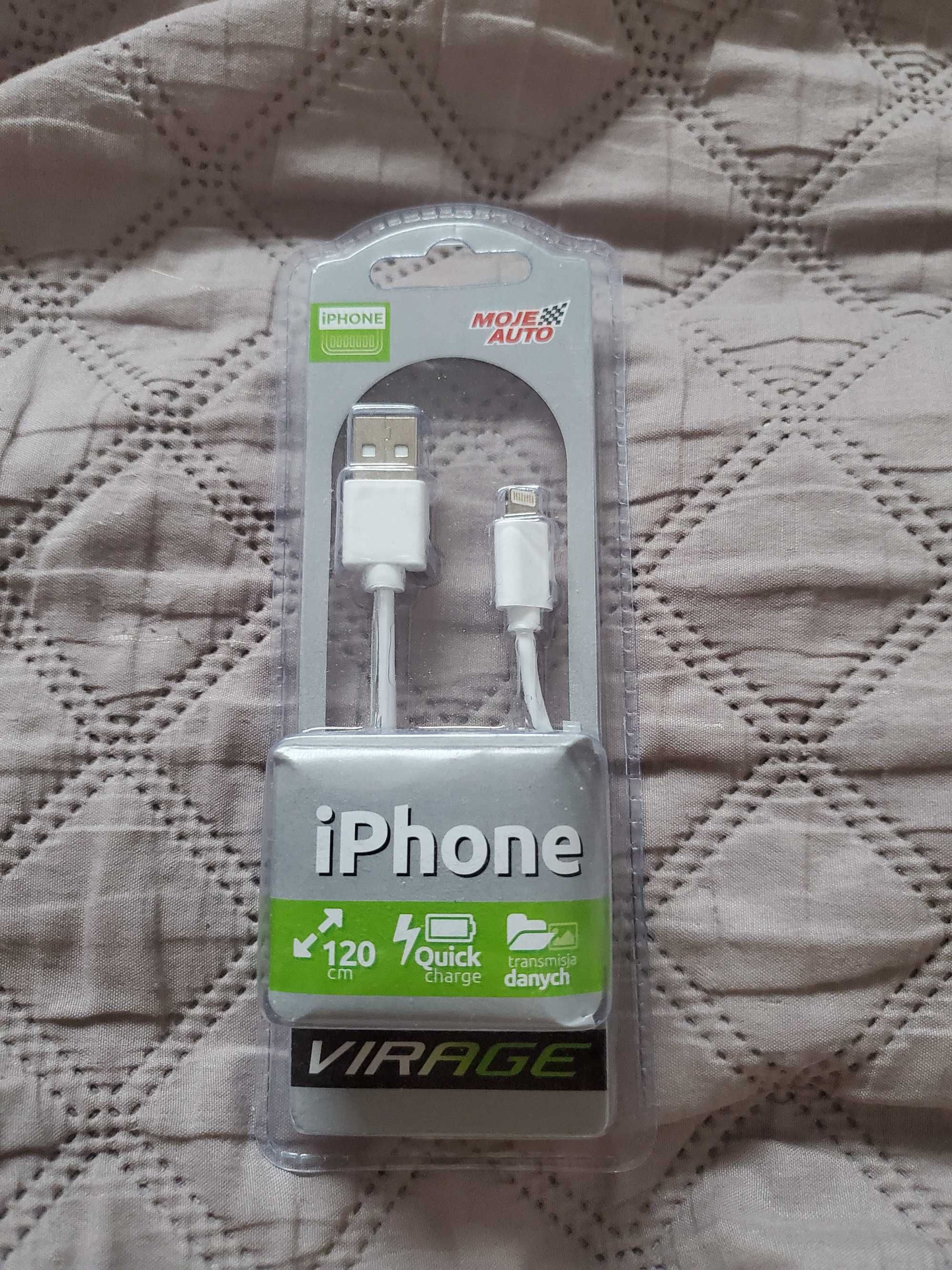 Ładowarka do iphone 1,2m transwer danych, szybkie ladowanie