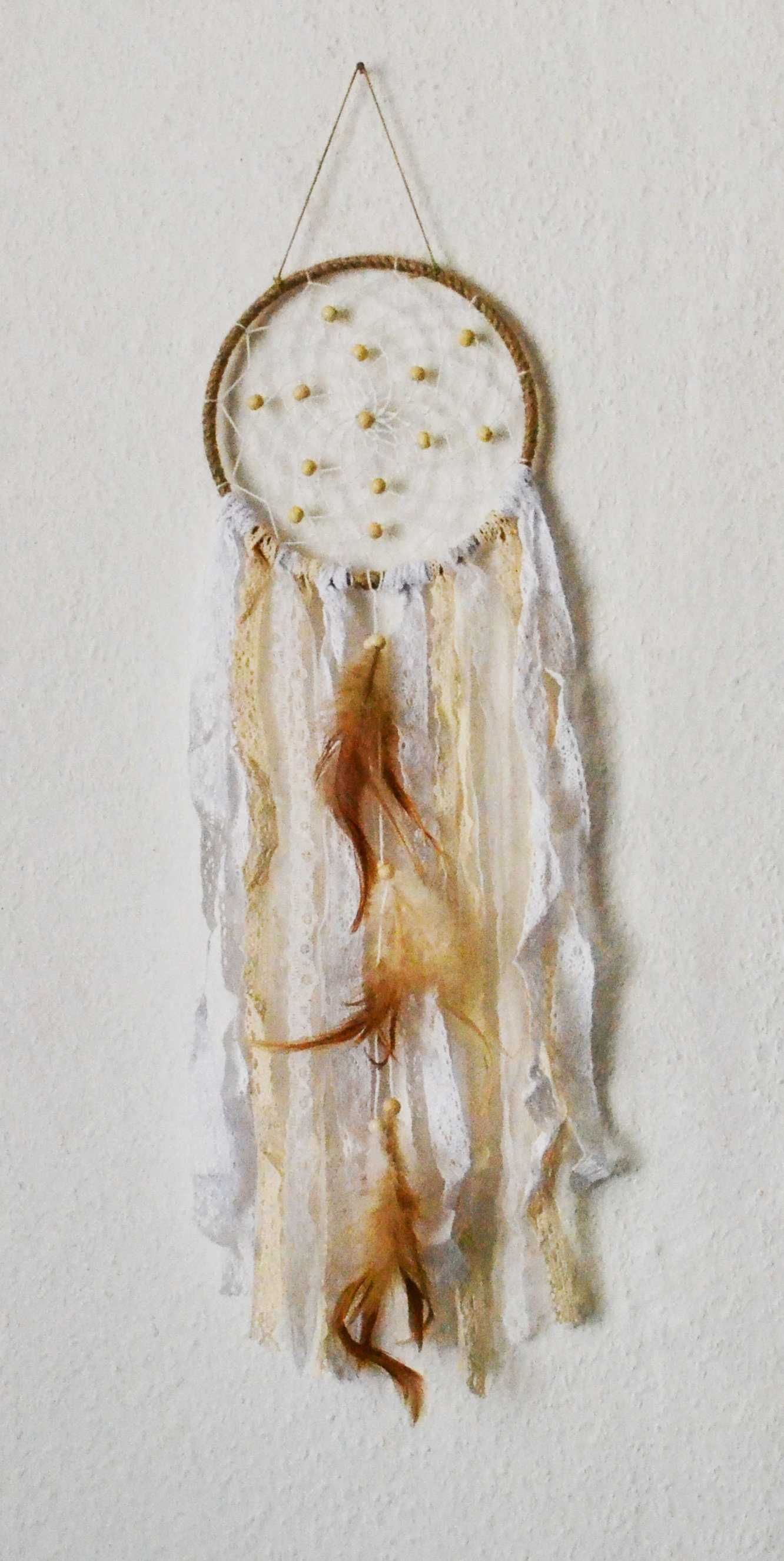 Łapacz snów pióra koronka Handmade
