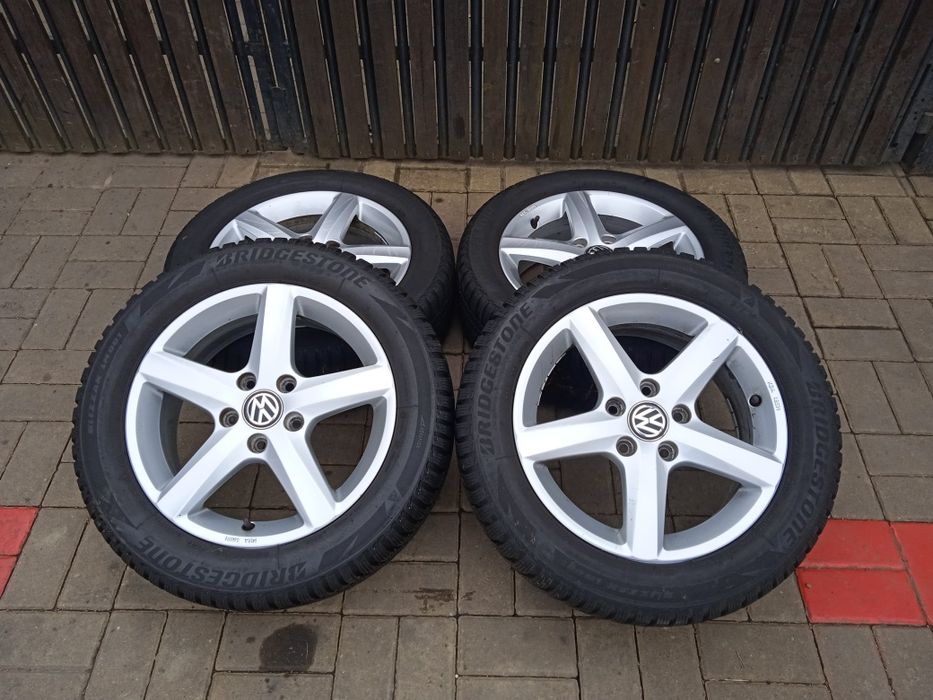 Felgi Koła Aluminiowe 16 5x112 Golf Touran Jetta Komplet Zima Jasło