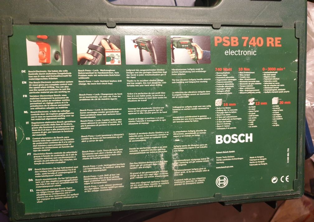 BOSCH PSB 740 RE + walizka