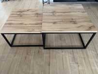 Stolik kawowy loft dąb 2w1