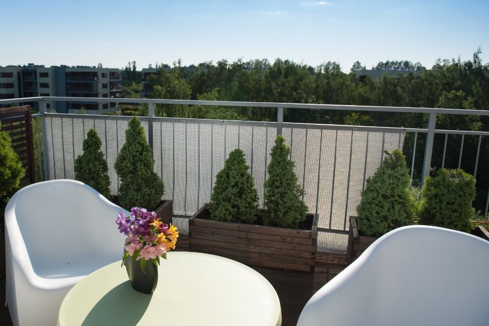 Osłona Balkonowa Technorattan Srebrna na WYMIAR mata na balkon
