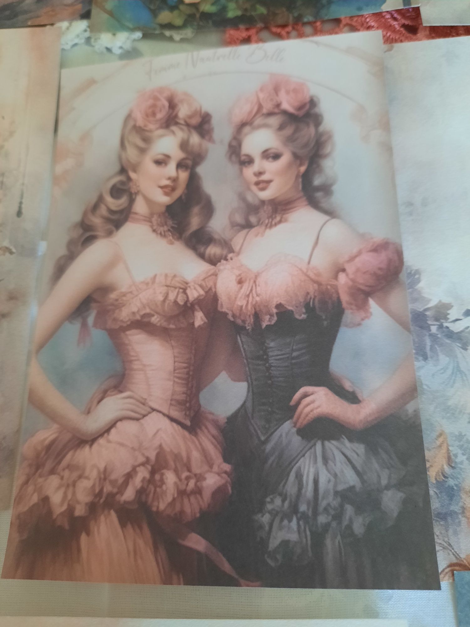 Papéis Scrapbooking Vintage (20 unidades)