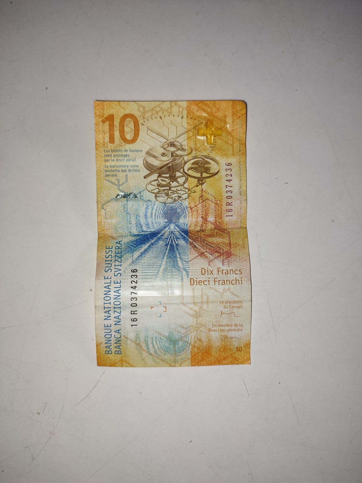 Nota de 10 Francos Atuais