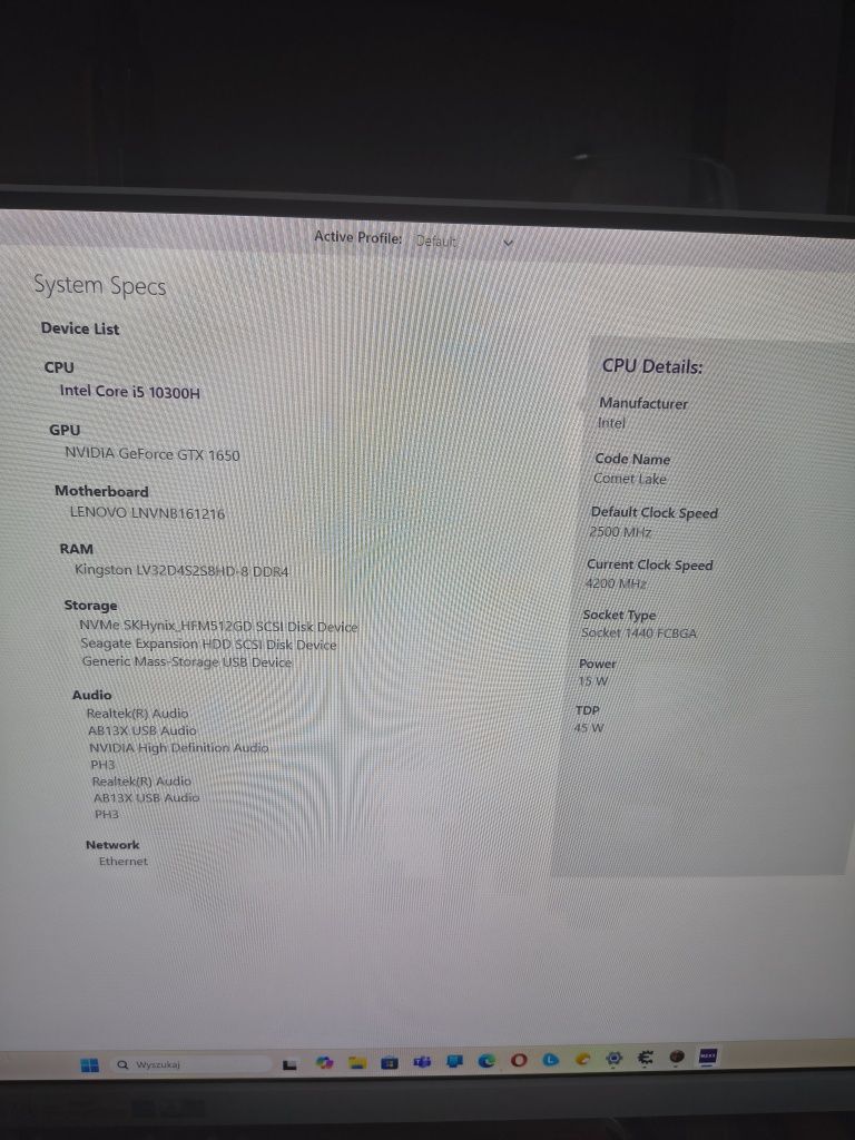 Laptop LENOVO Legion 5 15IMH05 15.6 lub zamiana na stacjonarny