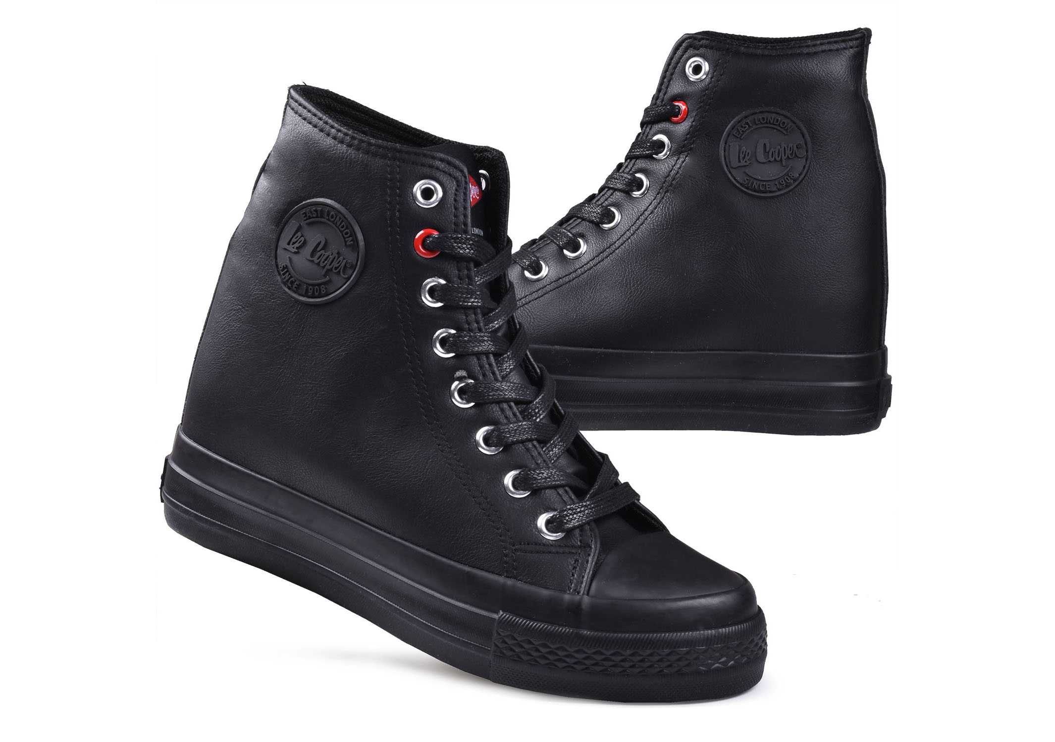 Buty Damskie Lee Cooper Trampki koturn czarne (-0704) - 41 wysyłka 24h