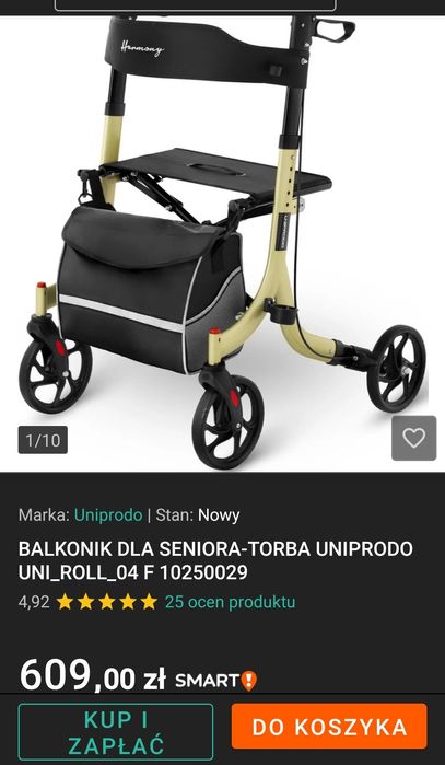 Balkonik wózek dla seniora