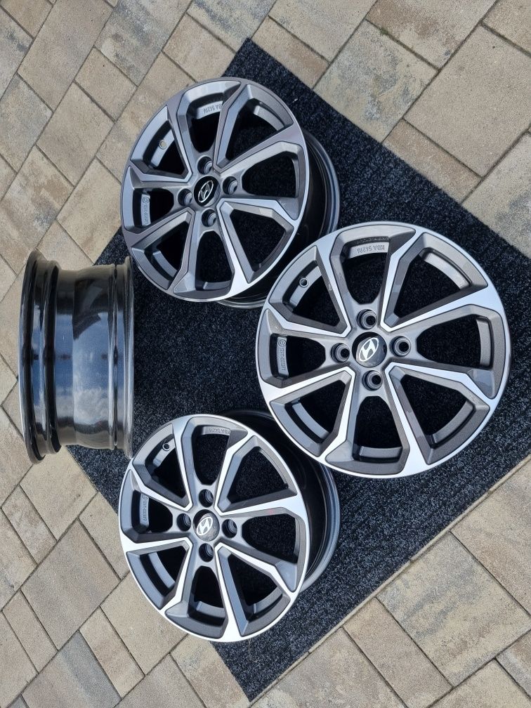 Hyundai 15 " Nowe Felgi alu 4x100 Bayon i10 alufelgi Gunmetal polished