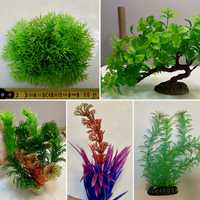 декоративные искусственные растения для декора аквариума / в аквариум