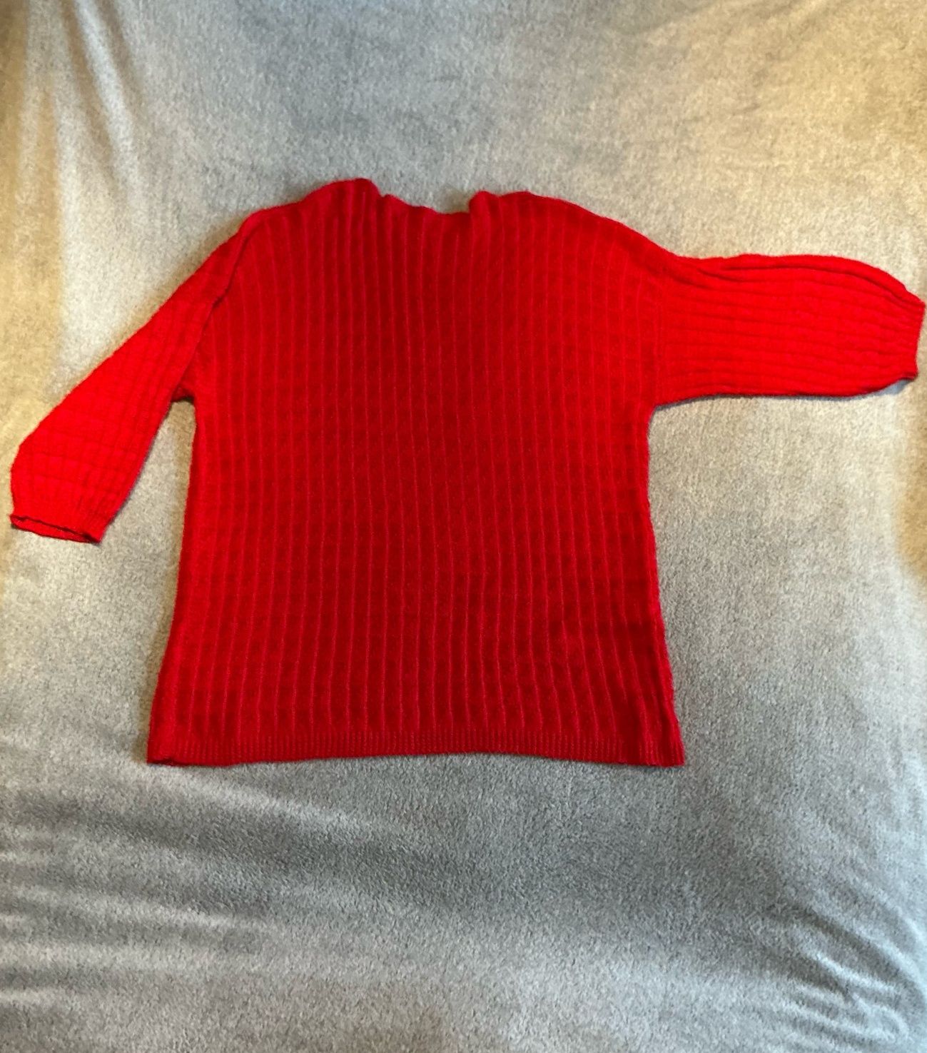 Czerwony sweter oversize kingsize tunika sukienka sweterkowa