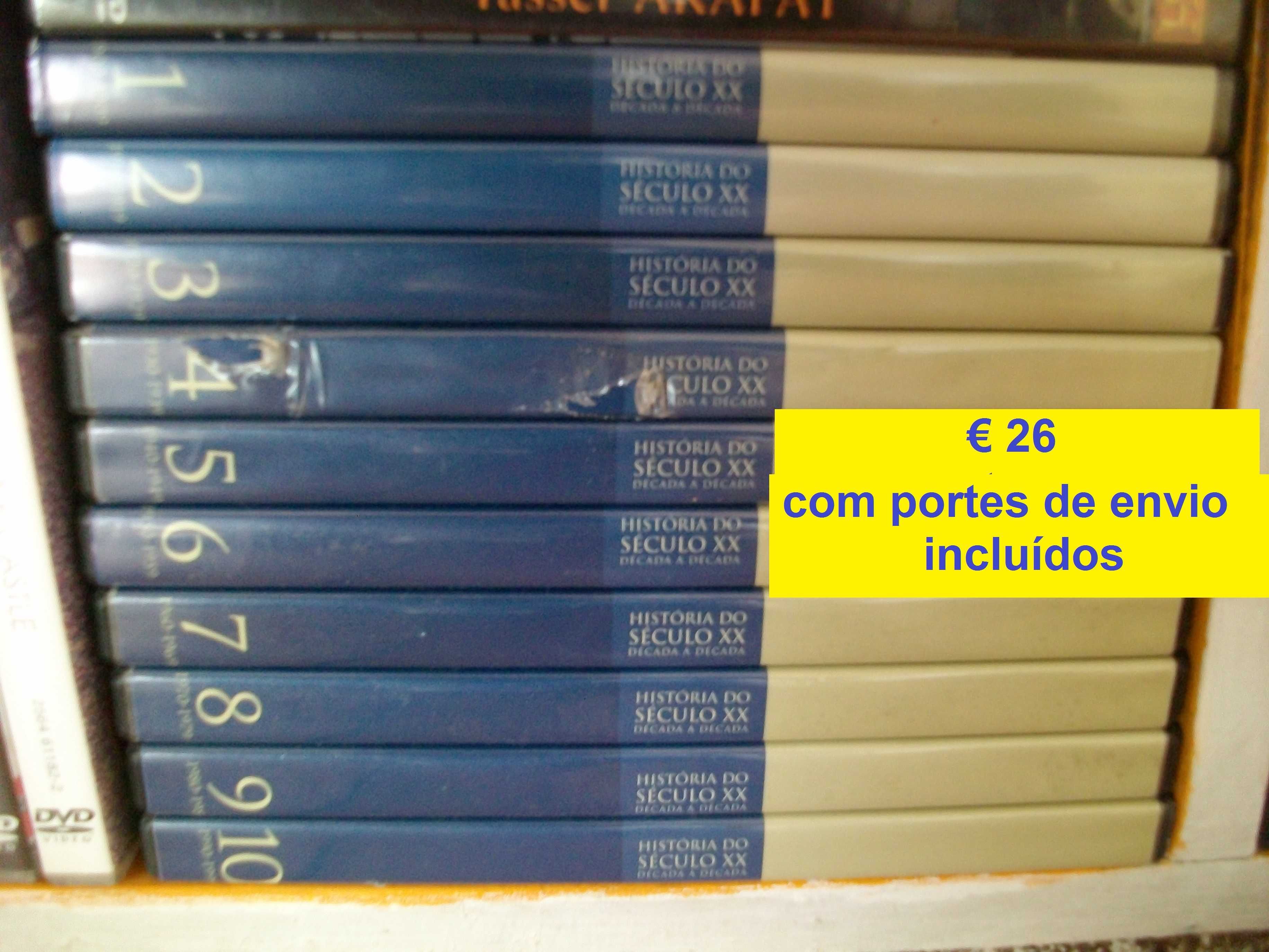 História do século xx , década a década, 10 dvd s, portes  incluídos