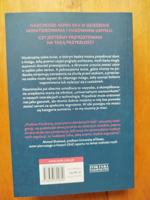 Książka "Walka o mózg. Wolność myślenia w erze neurotechnologii".